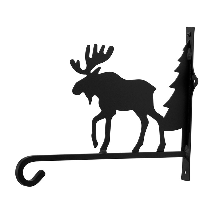12" Moose and Tree Metal Plant Hanger
