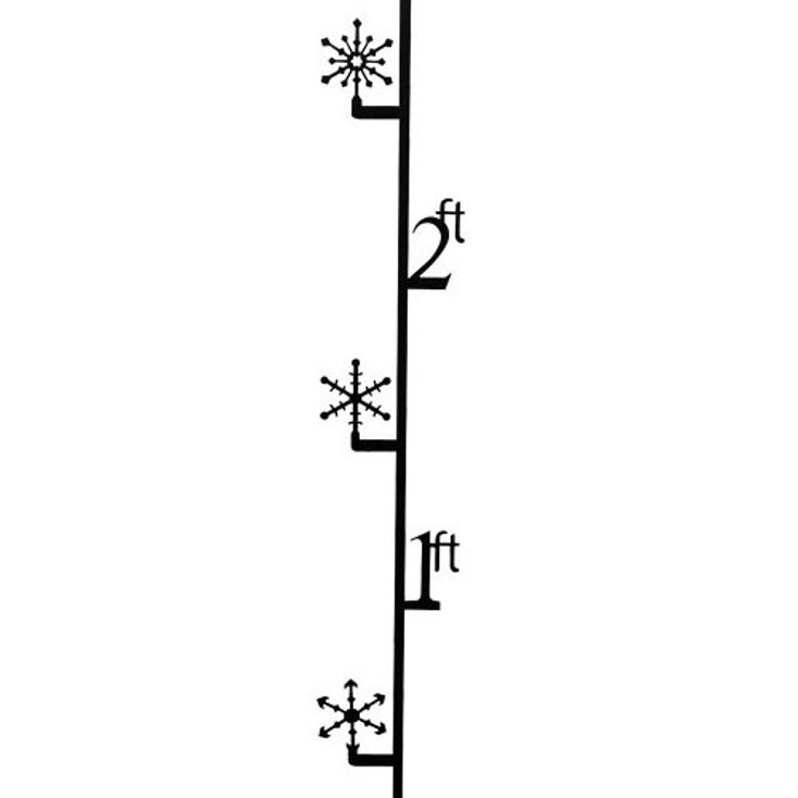 3 Foot Metal Snowman Snow Gauge