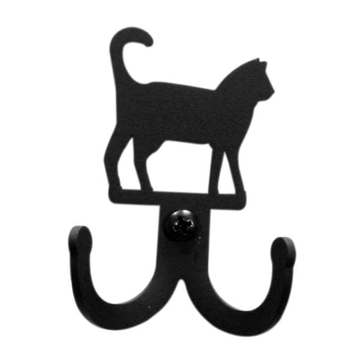 Cat Double Metal Wall Hook