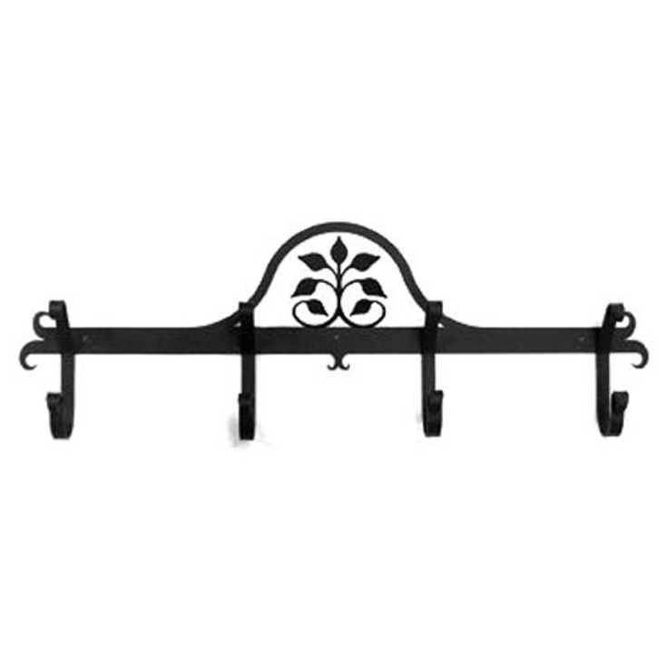 Leaf Fan 4 Hook Metal Coat Rack