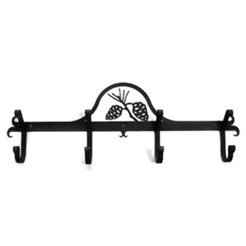 Pinecone 4 Hook Metal Coat Rack