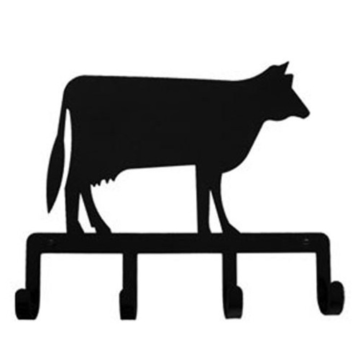 Cow Black Metal Key Rack