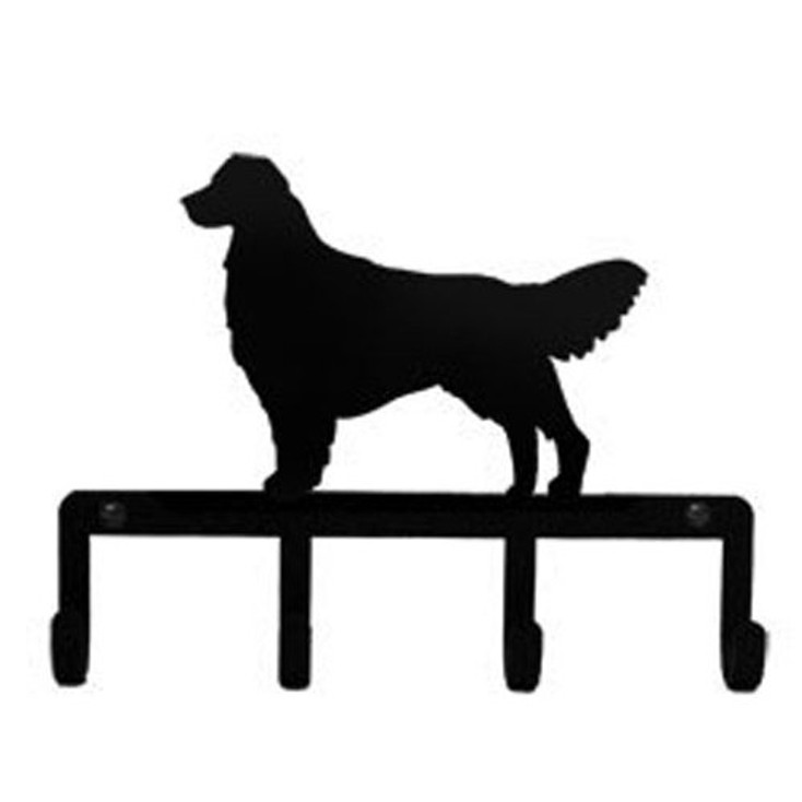 Retriever Dog Black Metal Key Rack