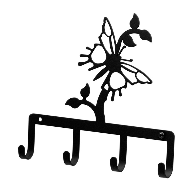 Butterfly Black Metal Key Rack