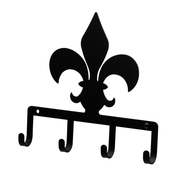 Fleur-de-lis Black Metal Key Rack