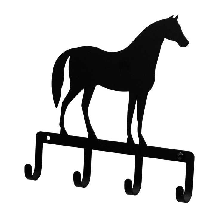 Horse Black Metal Key Rack