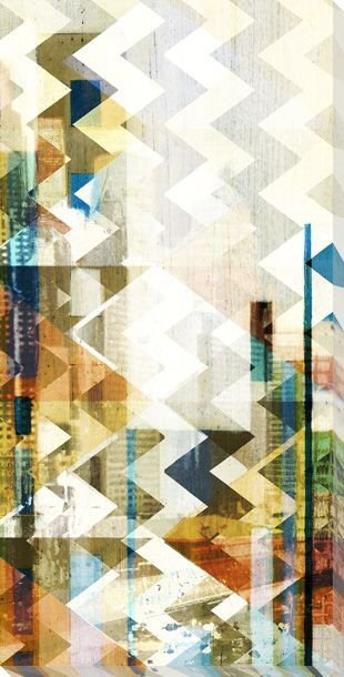 Urban Chevron IV Wrapped Canvas Giclee Print Wall Art