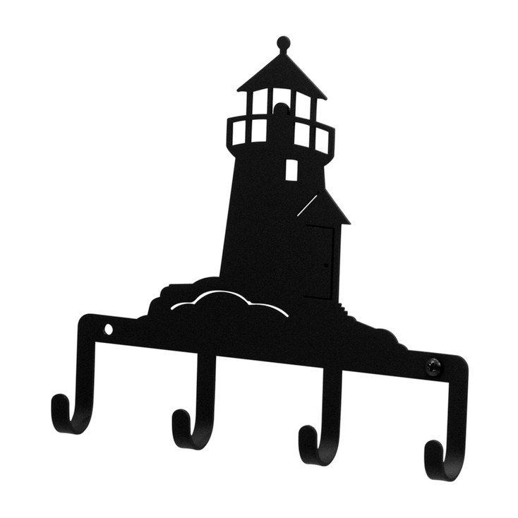 Lighthouse Black Metal Key Rack