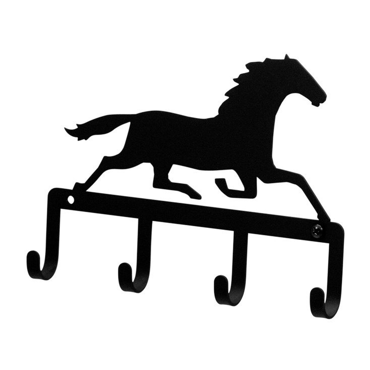Running Horse Black Metal Key Rack
