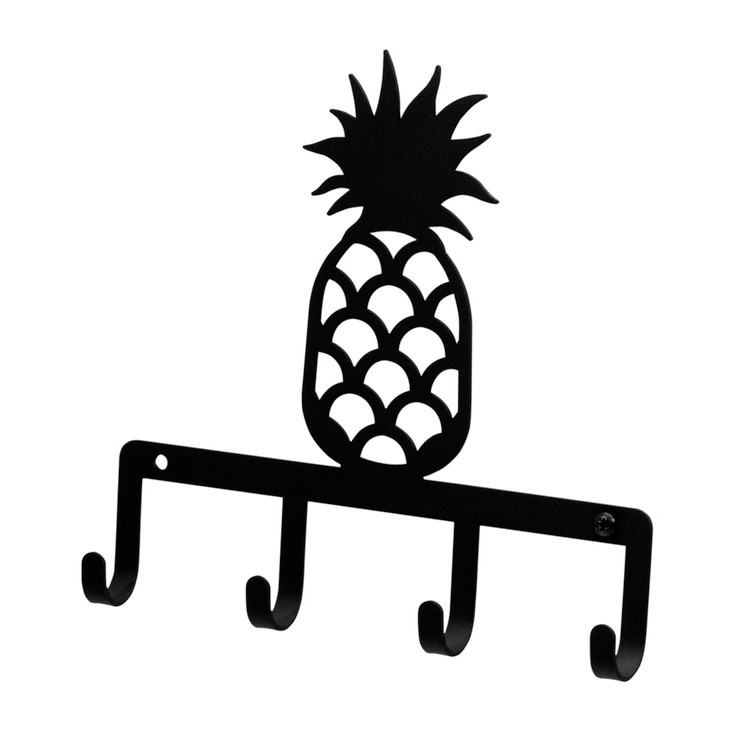 Pineapple Black Metal Key Rack