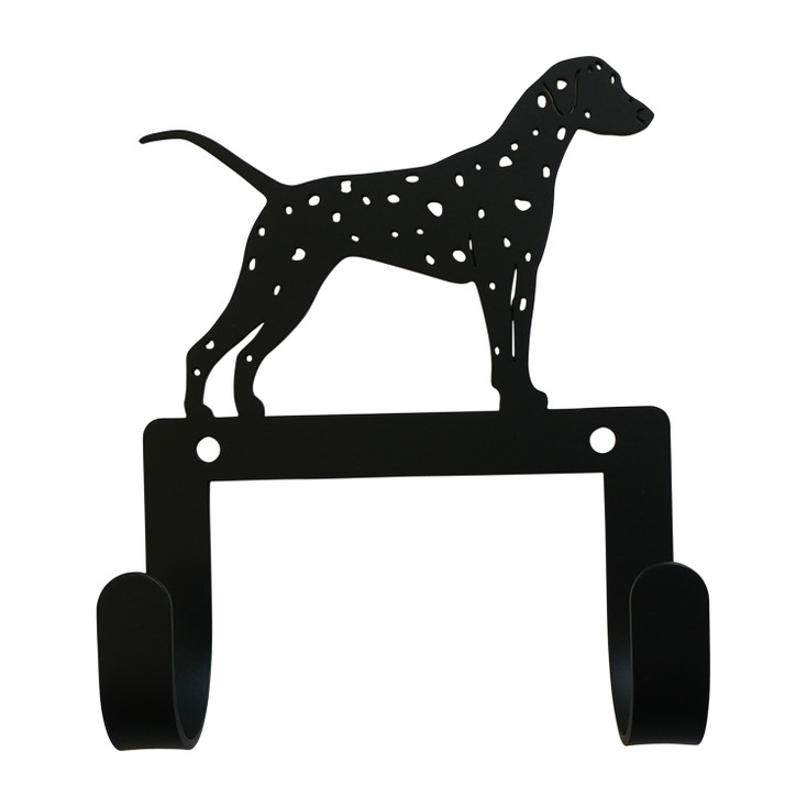 Dalmatian Dog Leash and Collar Double Metal Wall Hook