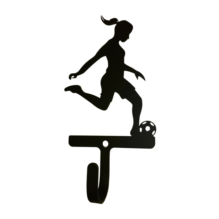 Woman/Girl Soccer Player Small Metal Wall Hook