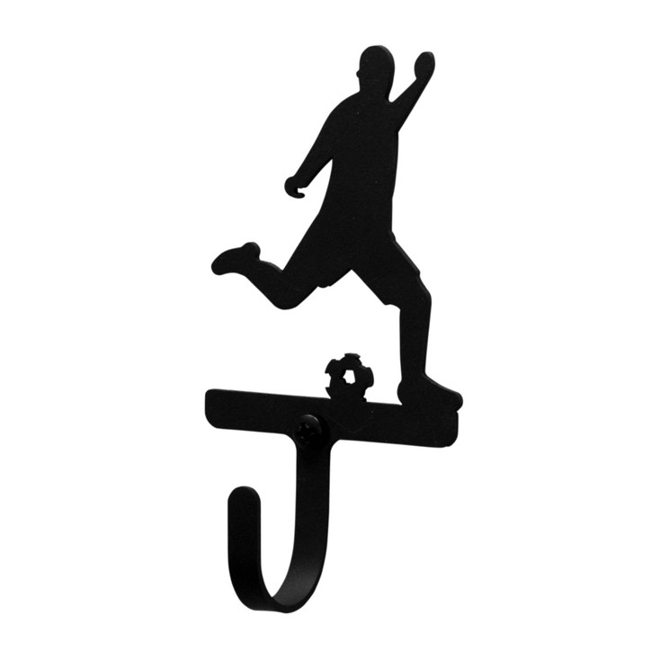 Soccer Player Small Metal Wall Hook