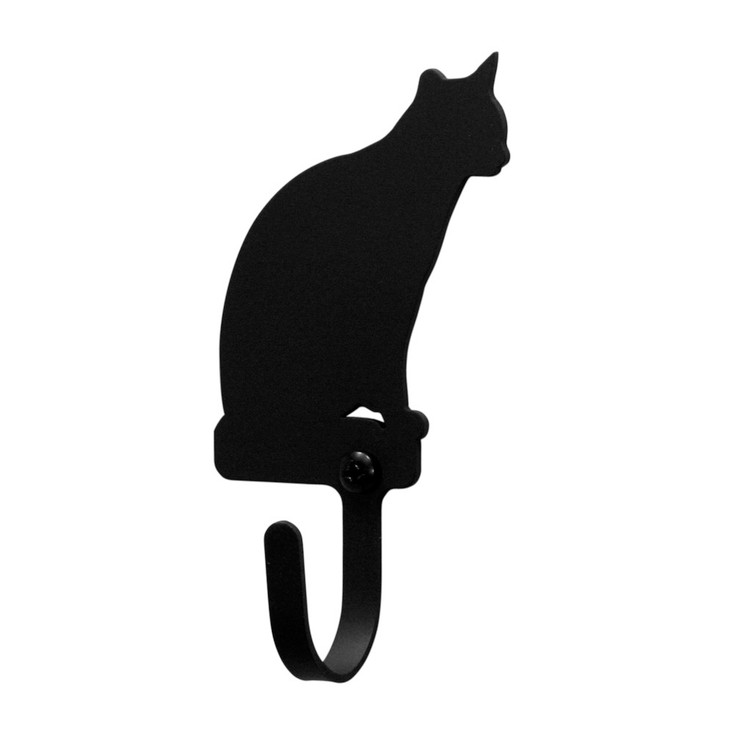 Cat Sitting Small Metal Wall Hook
