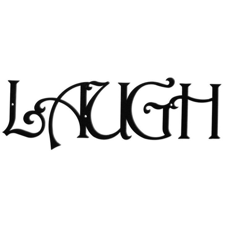 "LAUGH" Metal Wall Art