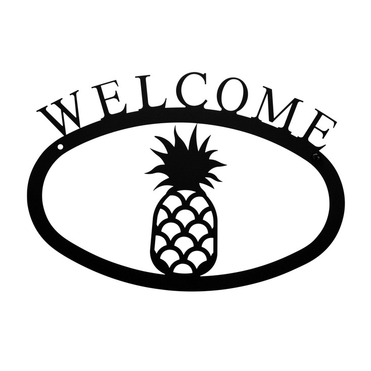 Pineapple Metal Welcome Sign - Small