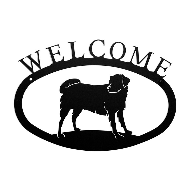 Dog Metal Welcome Sign - Small