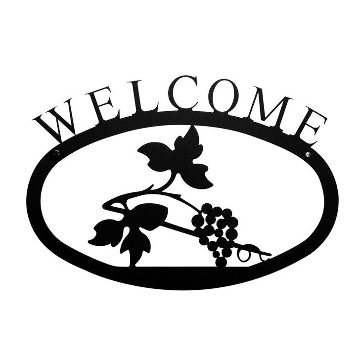 Grapevine Metal Welcome Sign - Small