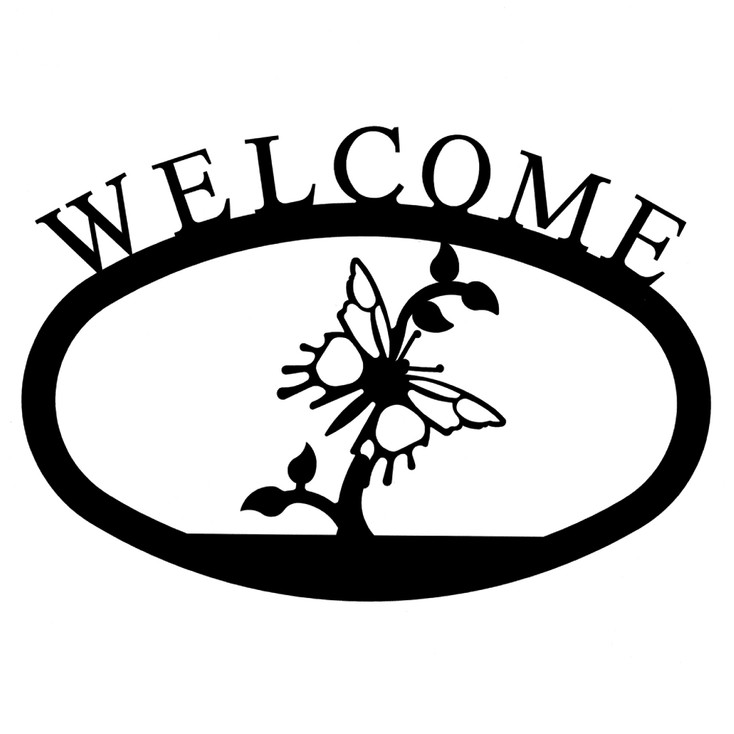 Butterfly Metal Welcome Sign - Small