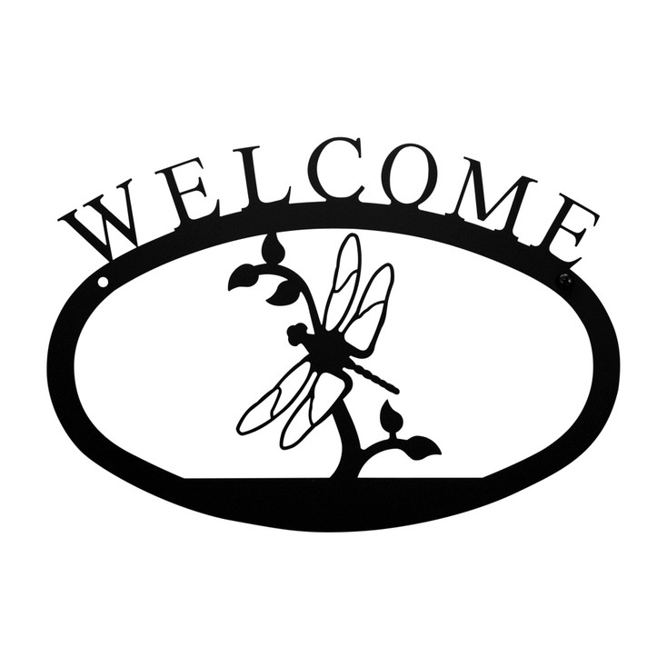 Dragonfly Metal Welcome Sign - Large