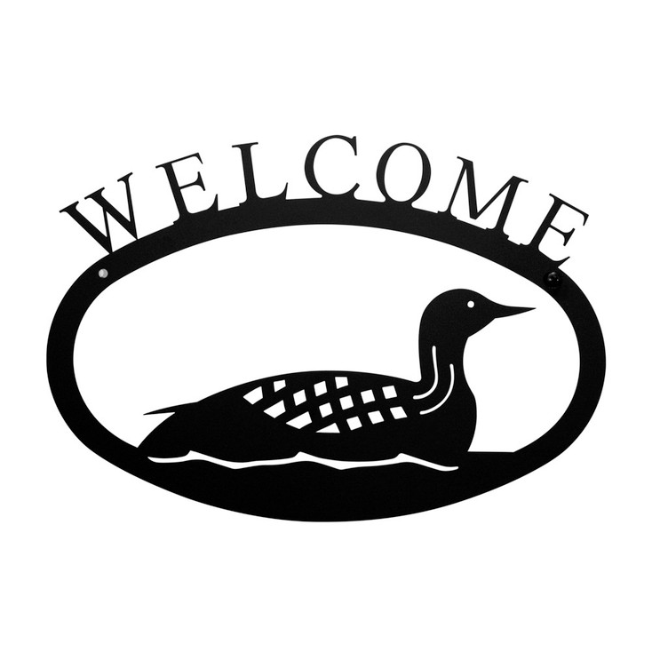 Loon Metal Welcome Sign - Large