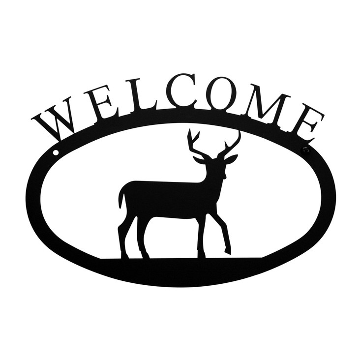 Deer Metal Welcome Sign - Large