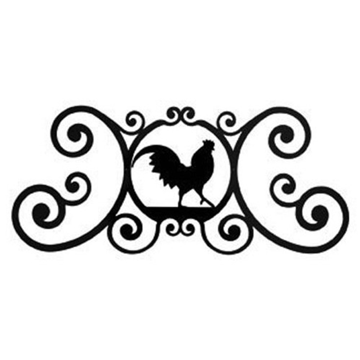 Rooster Over the Door Metal Wall Art