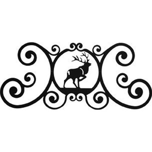 Elk Over the Door Metal Wall Art