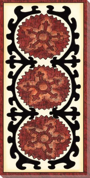 Suzani Panel I Wrapped Canvas Giclee Print Wall Art
