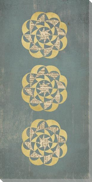 Stacked Medallions 1 Wrapped Canvas Giclee Print Wall Art