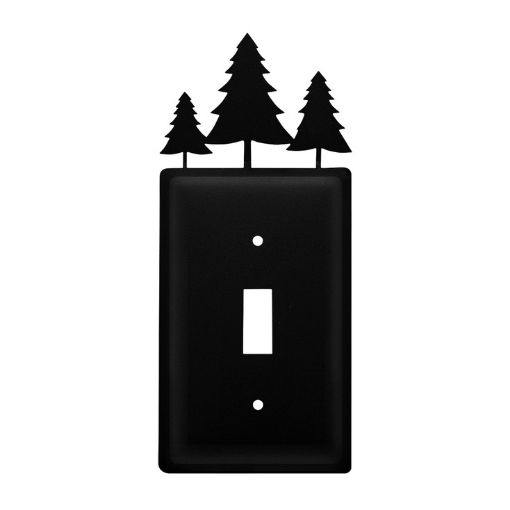Pine Trees Single Toggle Metal Switch Plate Cover
