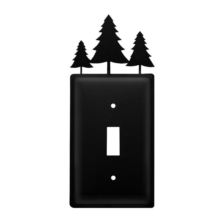 Pine Trees Single Toggle Metal Switch Plate Cover