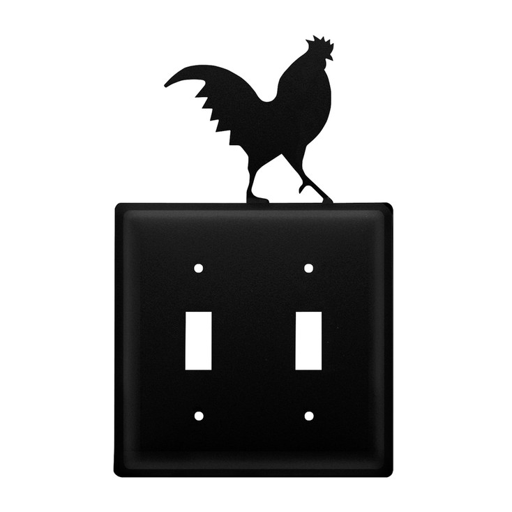Rooster Double Toggle Metal Switch Plate Cover