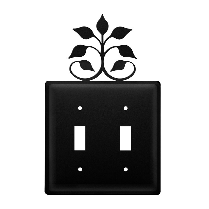 Leaf Fan Double Toggle Metal Switch Plate Cover