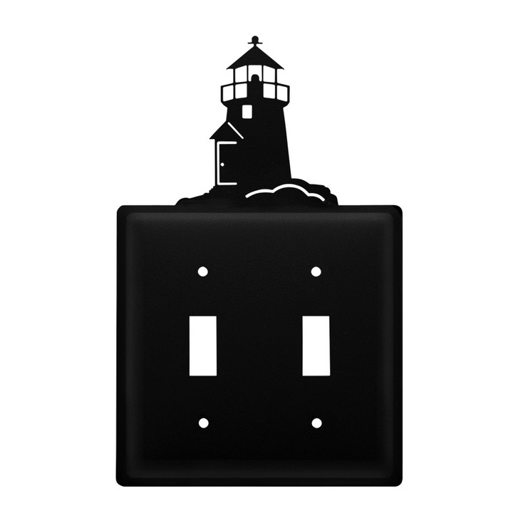Lighthouse Double Toggle Metal Switch Plate Cover