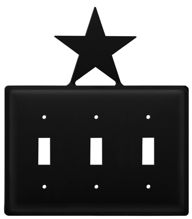 Star Triple Toggle Metal Switch Plate Cover