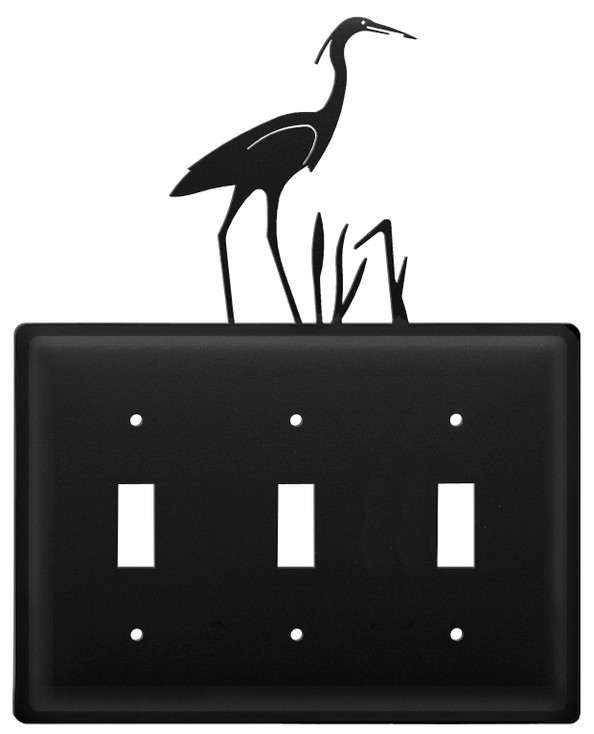 Heron Triple Toggle Metal Switch Plate Cover