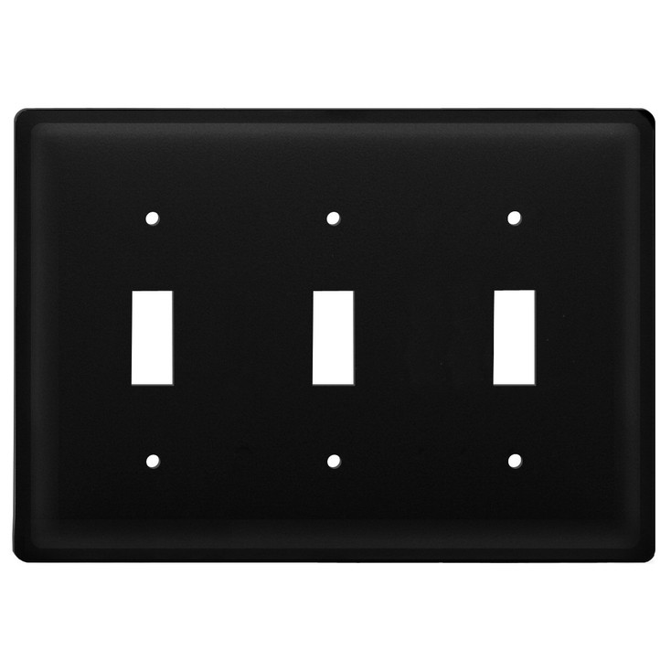 Plain Triple Toggle Metal Switch Plate Cover