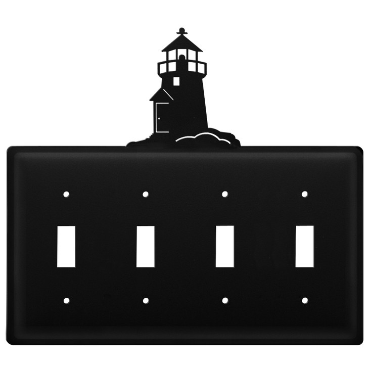 Lighthouse Quad Toggle Metal Switch Plate Cover