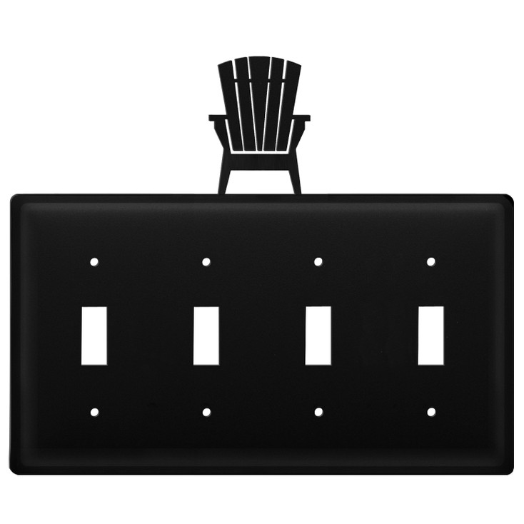 Adirondack Chair Quad Toggle Metal Switch Plate Cover