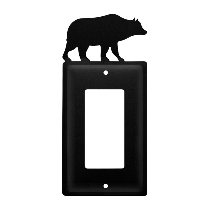 Bear Single Rocker (GFCI) Metal Switch Plate Cover