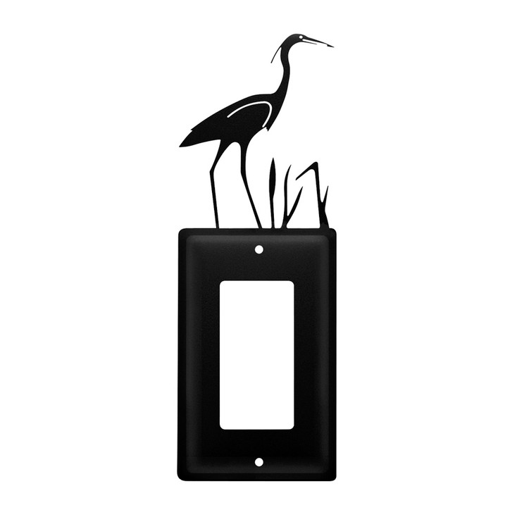 Heron Single Rocker (GFCI) Metal Switch Plate Cover