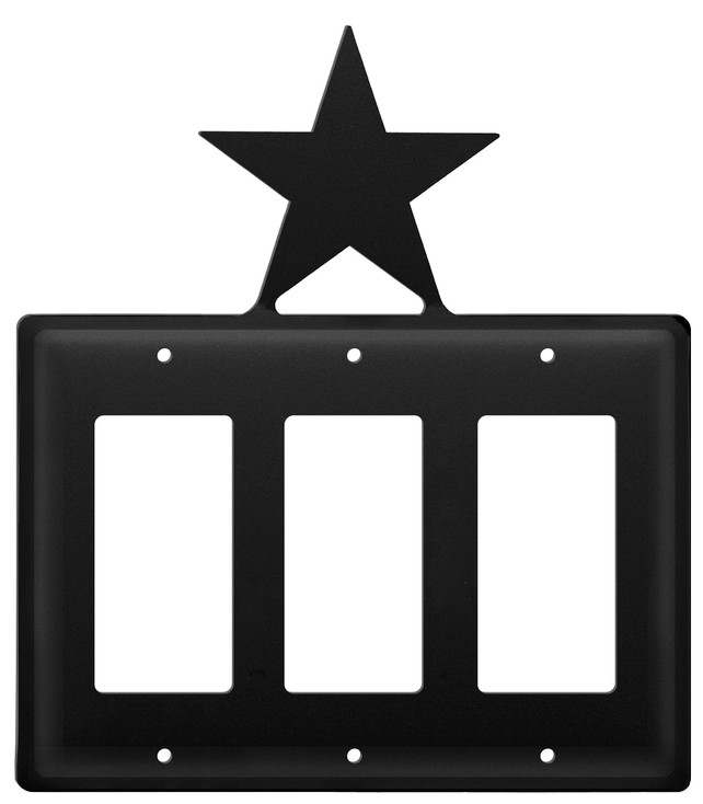 Star Triple Rocker (GFCI) Metal Switch Plate Cover