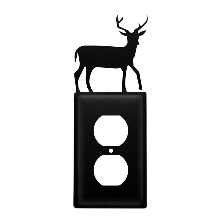 Deer Single Metal Outlet Cover