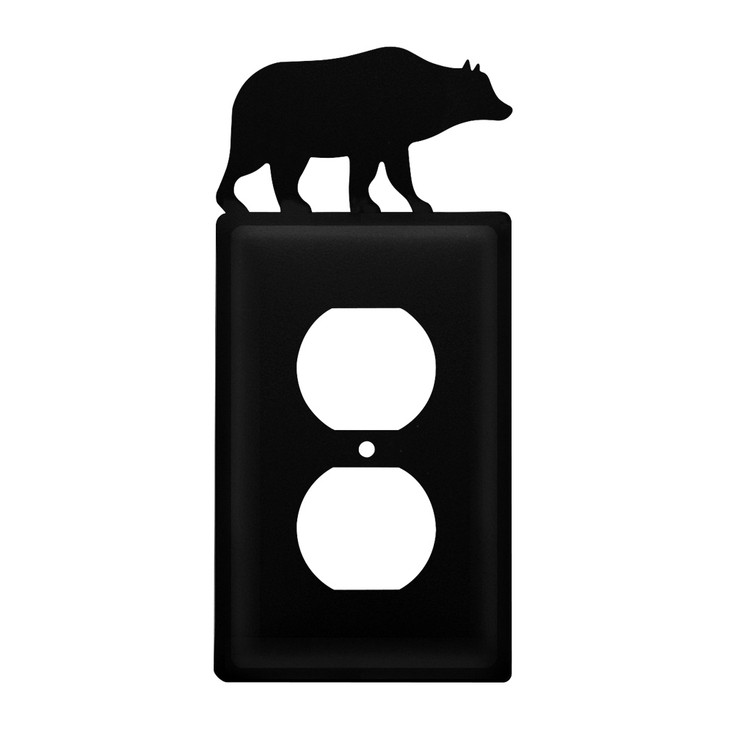 Bear Single Metal Outlet Cover