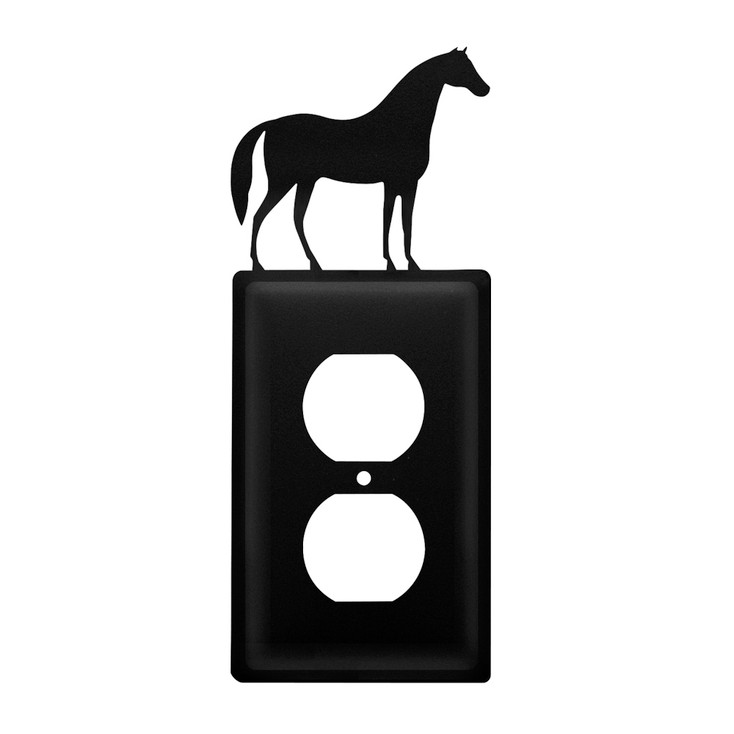 Horse Single Metal Outlet Cover