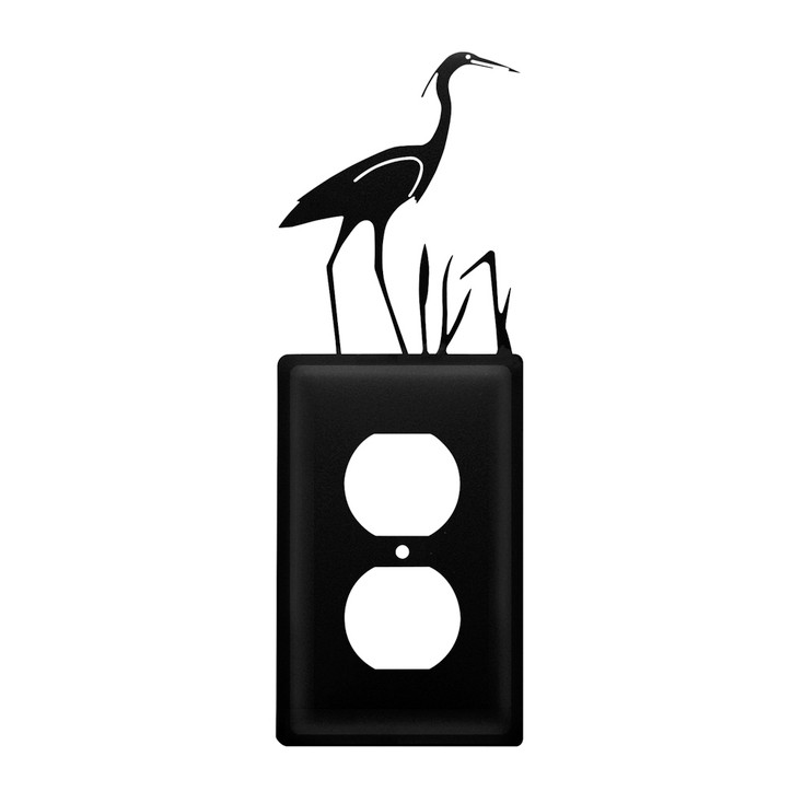 Heron Single Metal Outlet Cover