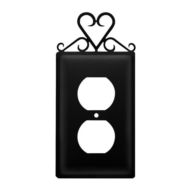 Heart Single Metal Outlet Cover
