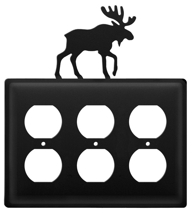 Moose Triple Metal Outlet Cover