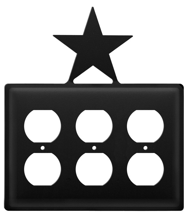 Star Triple Metal Outlet Cover